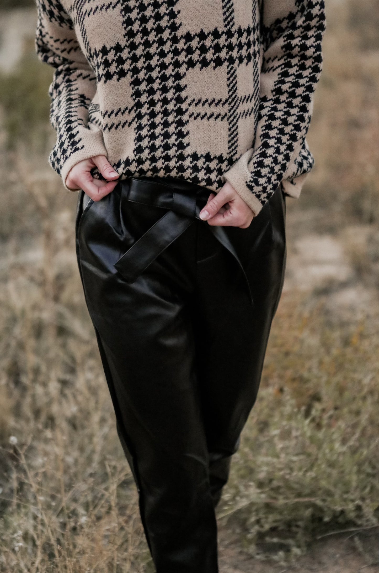 Kalai Leather Pants - Black