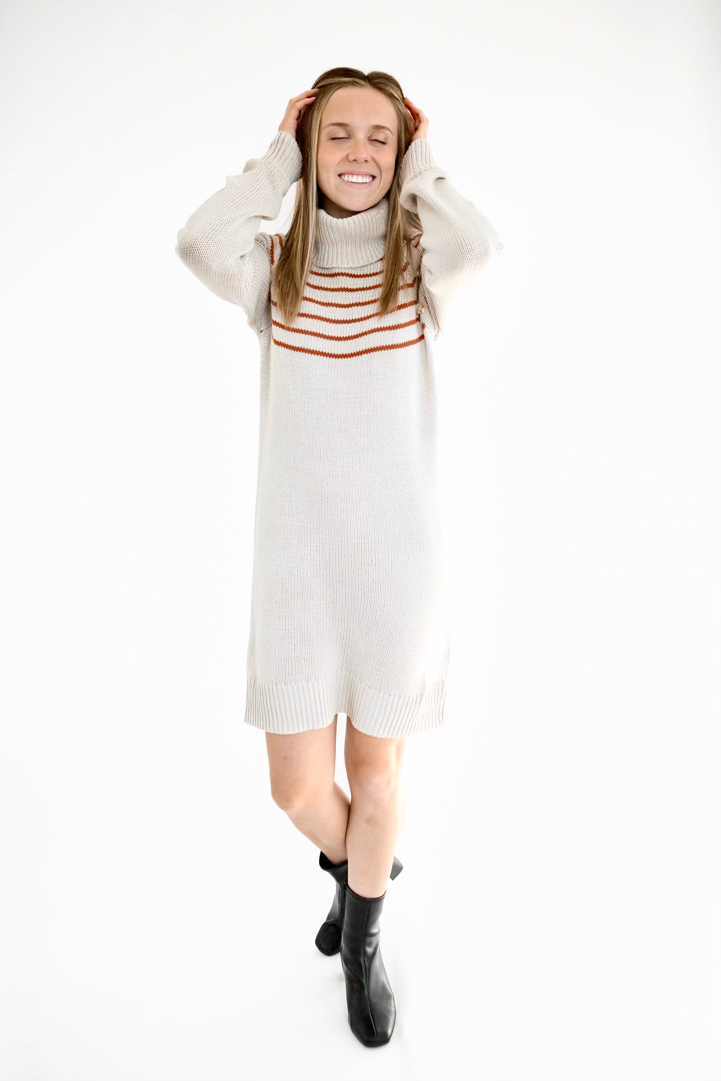 Amber Sweater Dress - Taupe