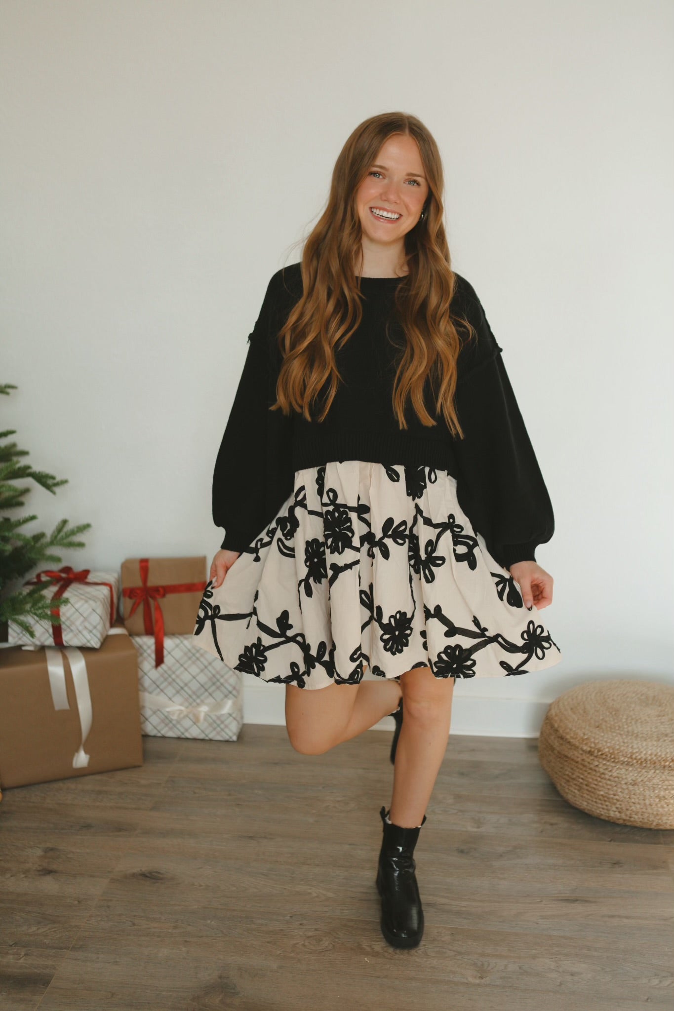 Jovi Dress - Black/Cream