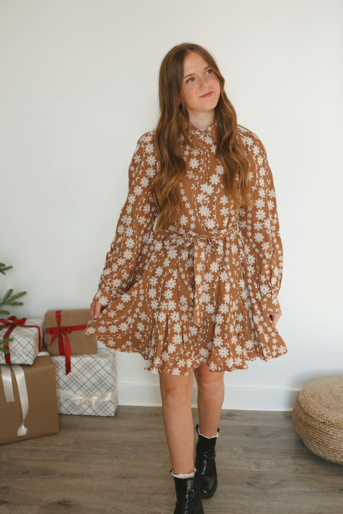 Greta Dress - Tan