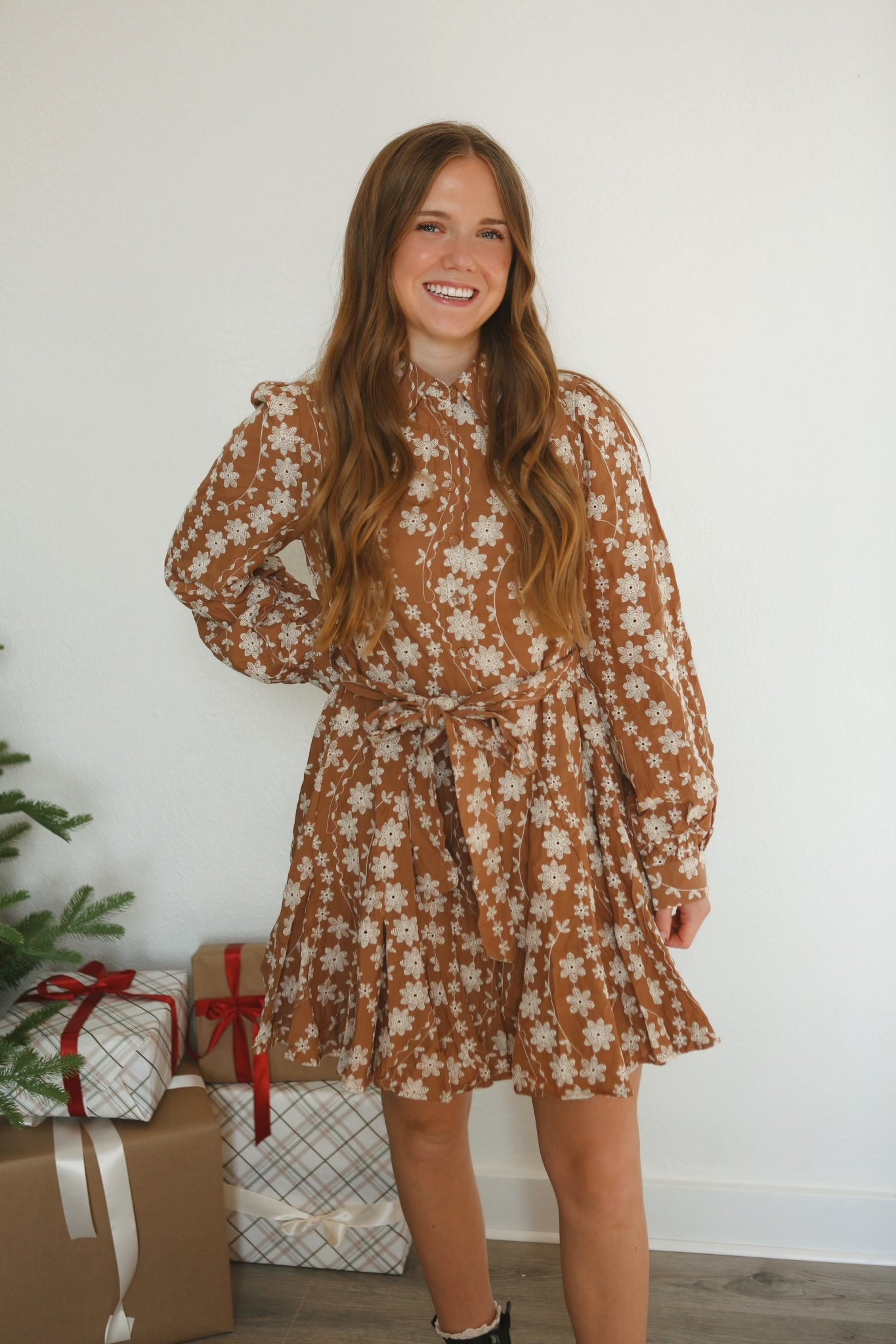 Greta Dress - Tan
