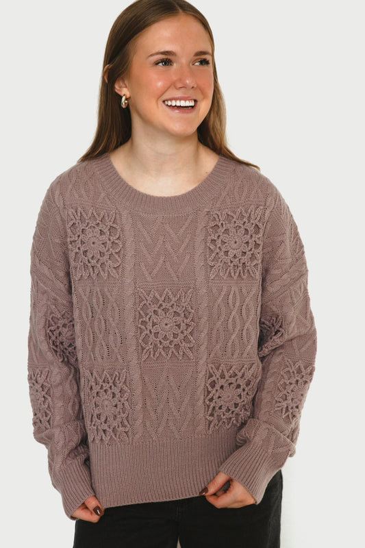 Janelle Sweater - Dark Lavender