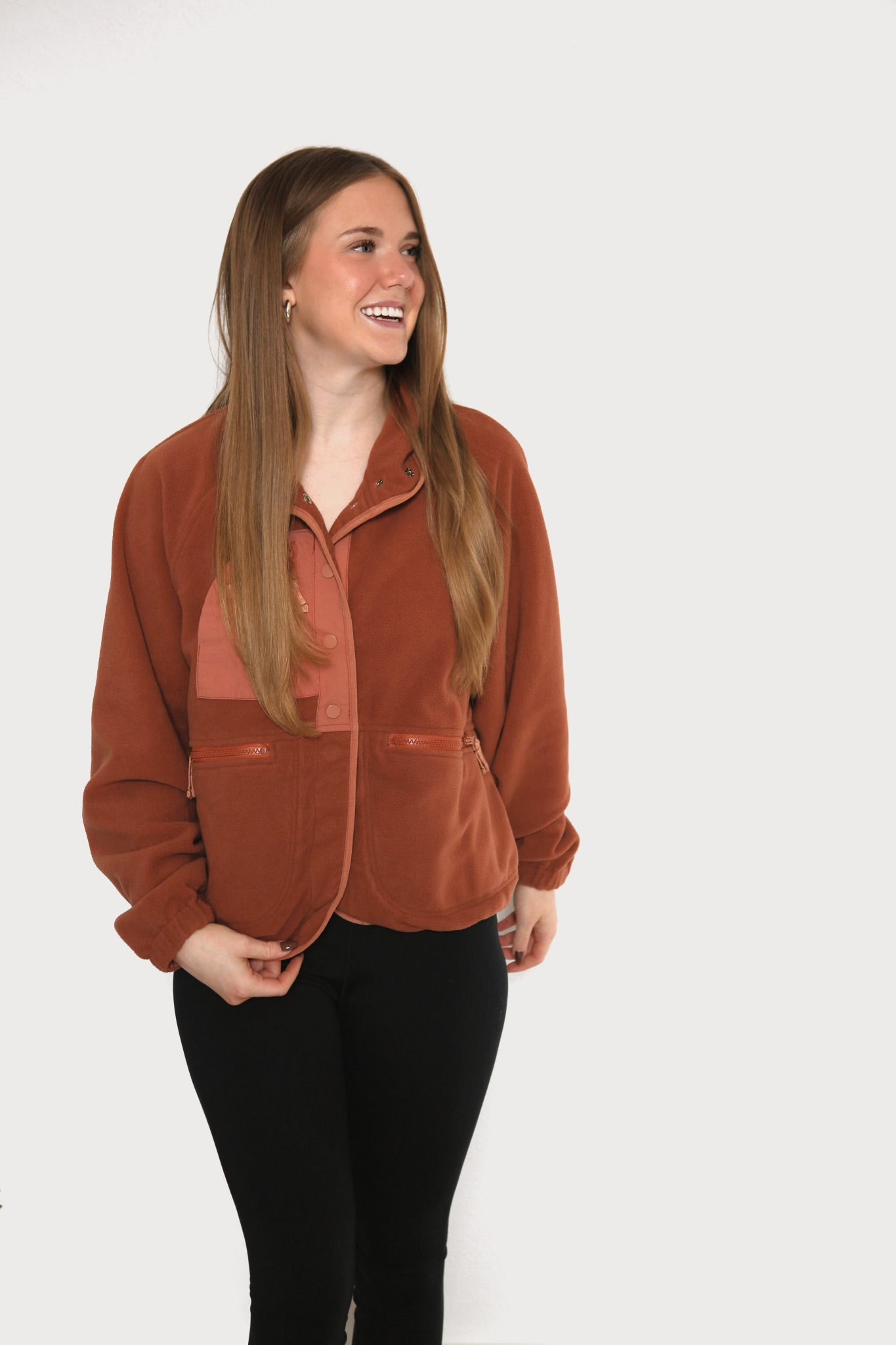 Marie Fleece Pullover - Clay
