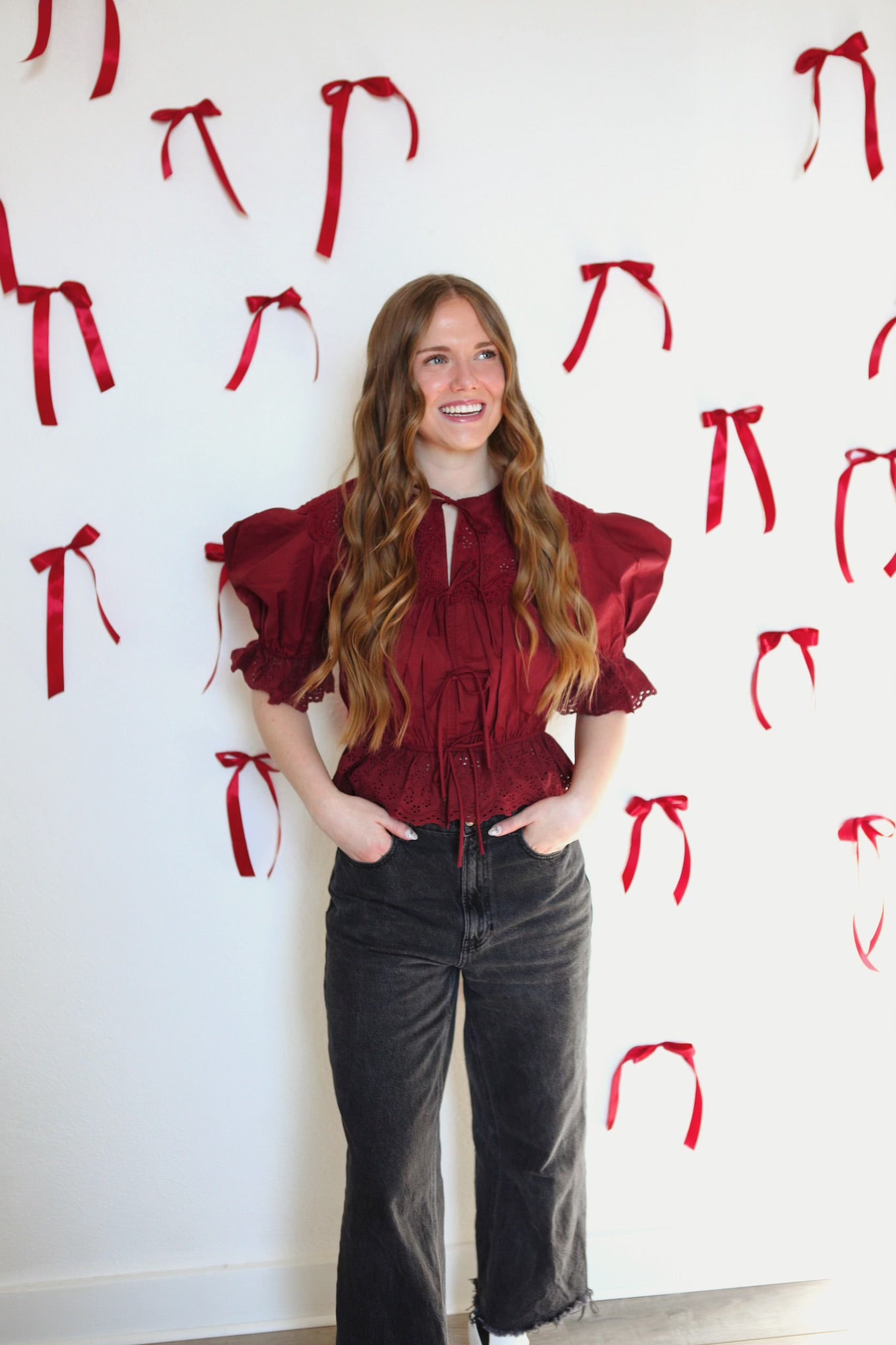 Savannah Top - Burgundy