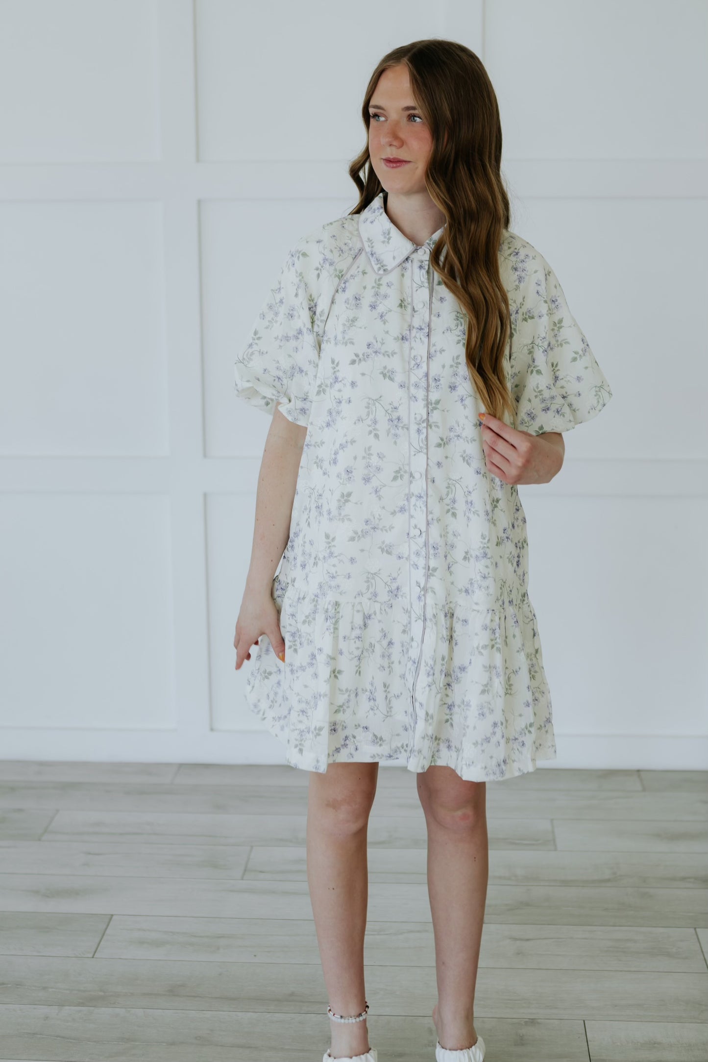 Selene Mini Dress - Lilac Floral