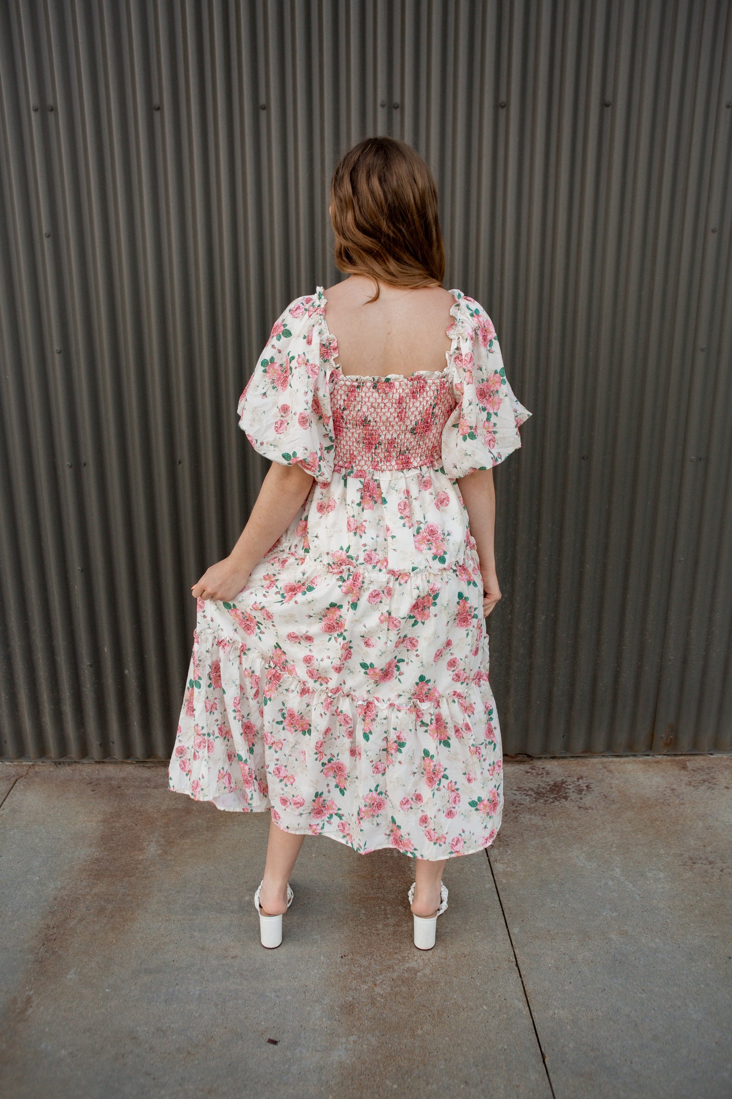 Ivy Dress - Pink/Cream