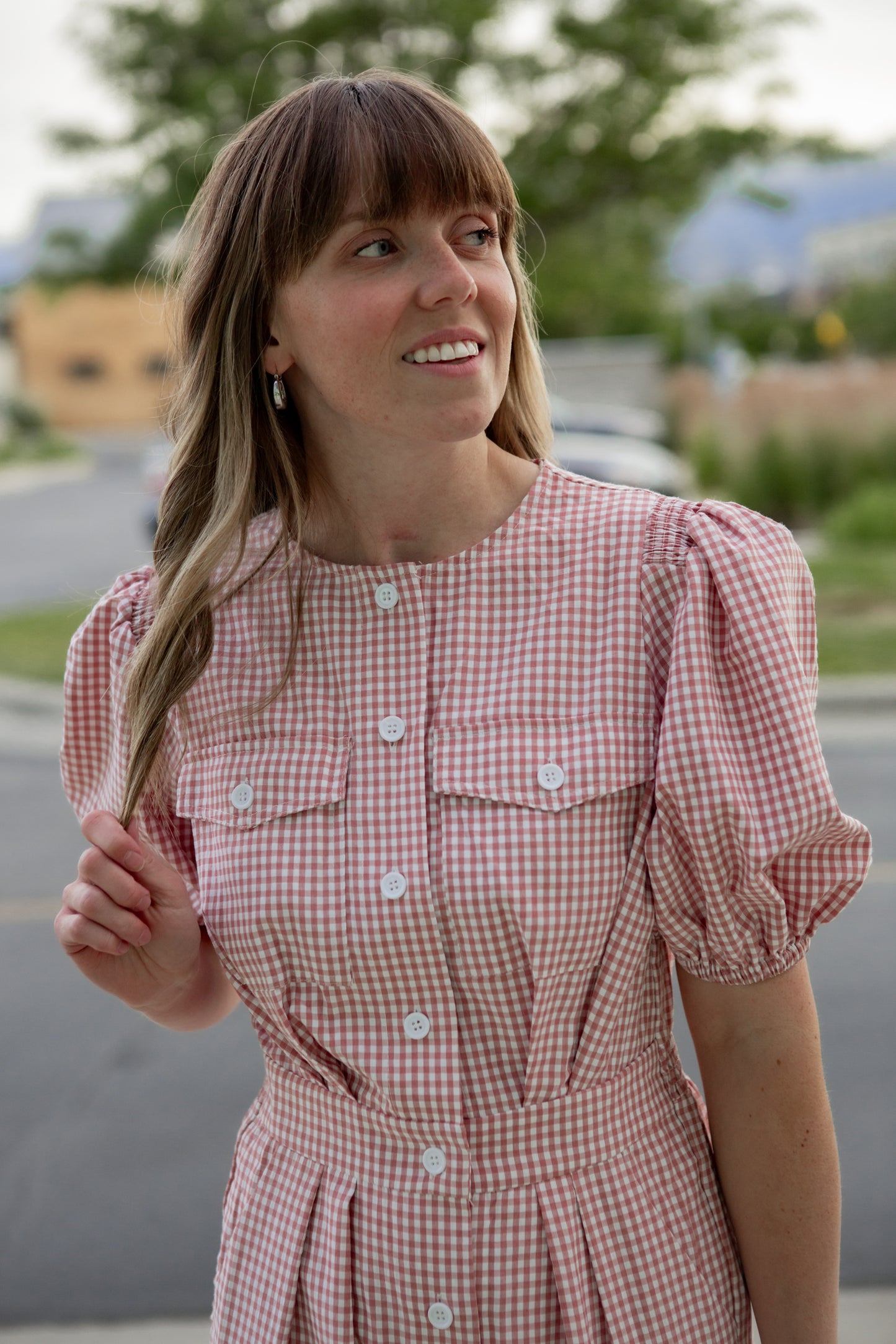Hattie Gingham Jumpsuit - Pink