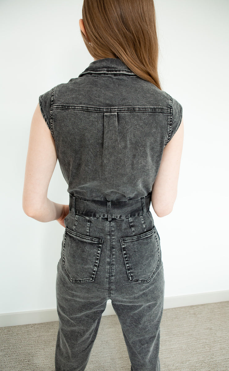 Cassian Jumpsuit - Washed Black