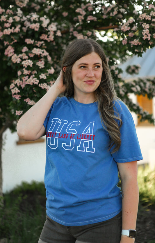 USA Tee - Blue