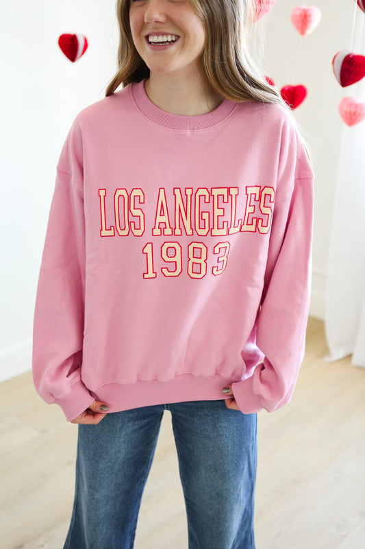 Los Angeles Sweatshirt - Bubblegum