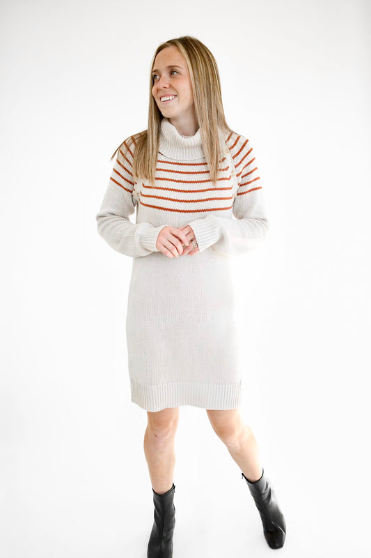 Amber Sweater Dress - Taupe