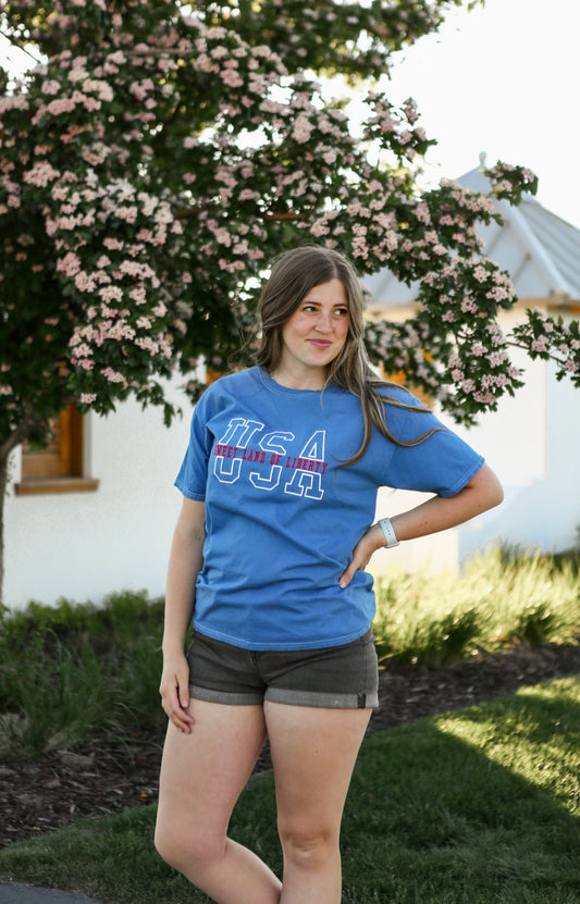 USA Tee - Blue