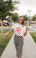 Lyla Checkered Skirt- Black/White