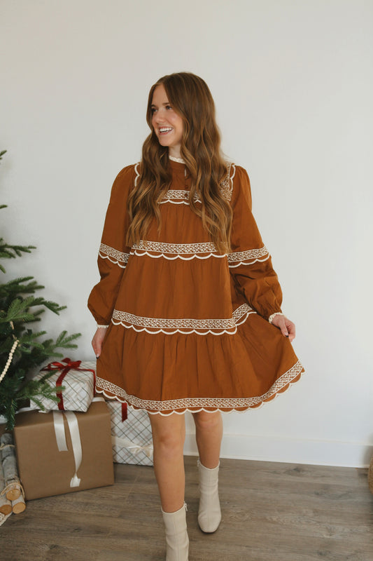 Gingerbread Dress - Brown