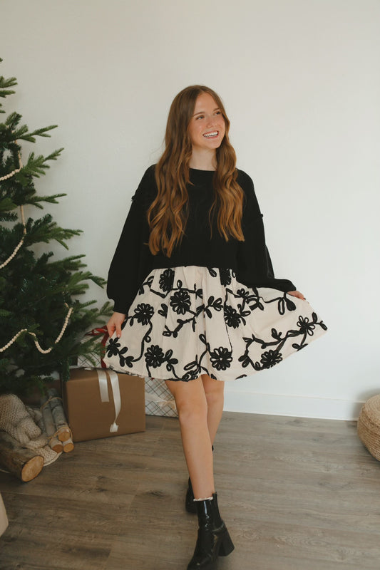 Jovi Dress - Black/Cream