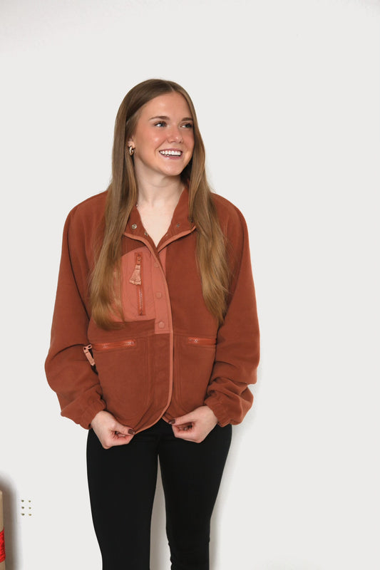 Marie Fleece Pullover - Clay