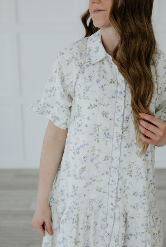 Selene Mini Dress - Lilac Floral