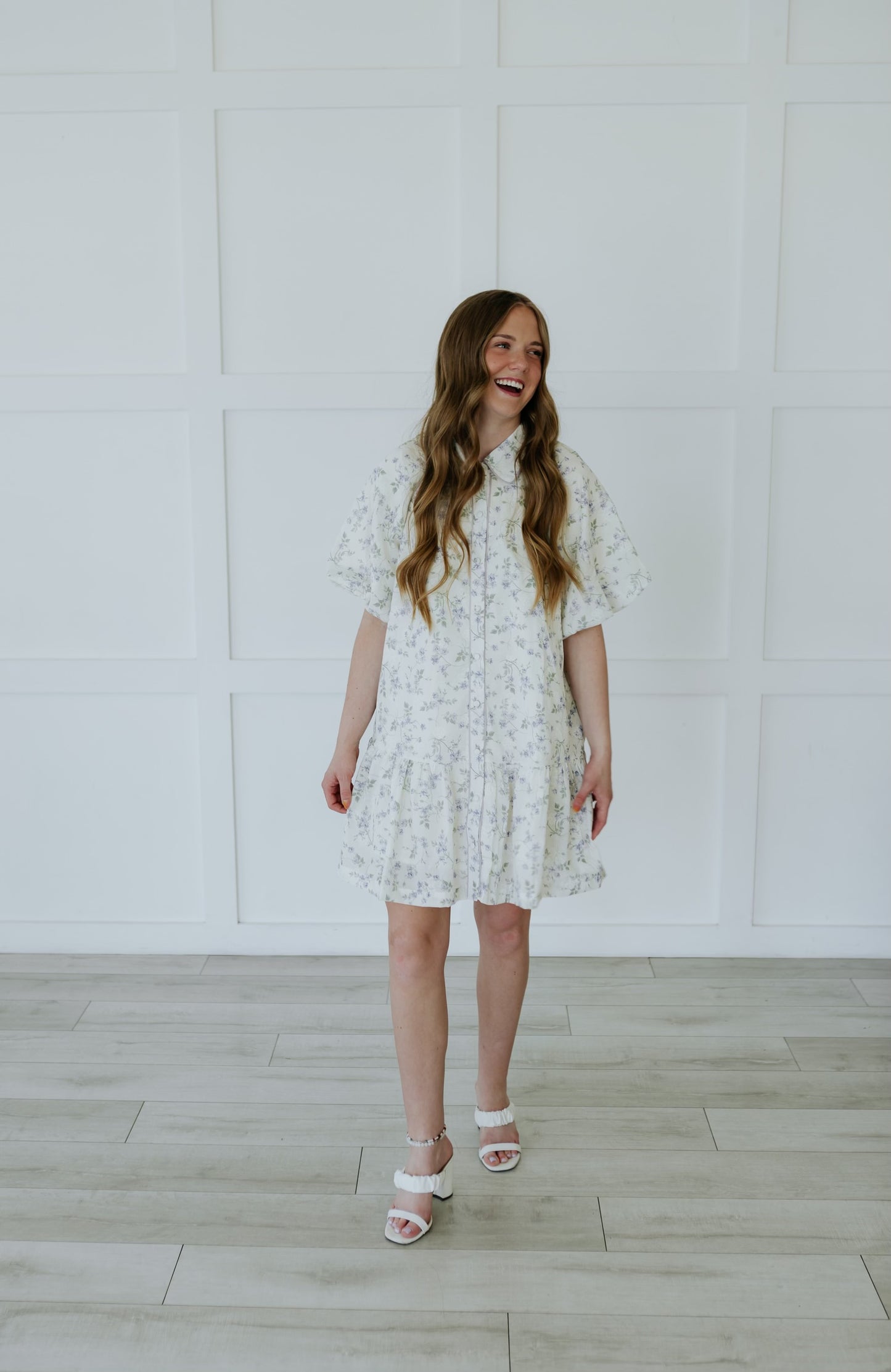 Selene Mini Dress - Lilac Floral