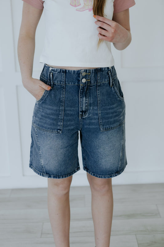 Leo Denim Shorts - Medium Wash