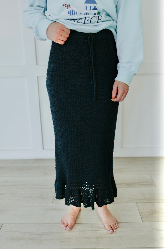 Crochet Skirt - Navy