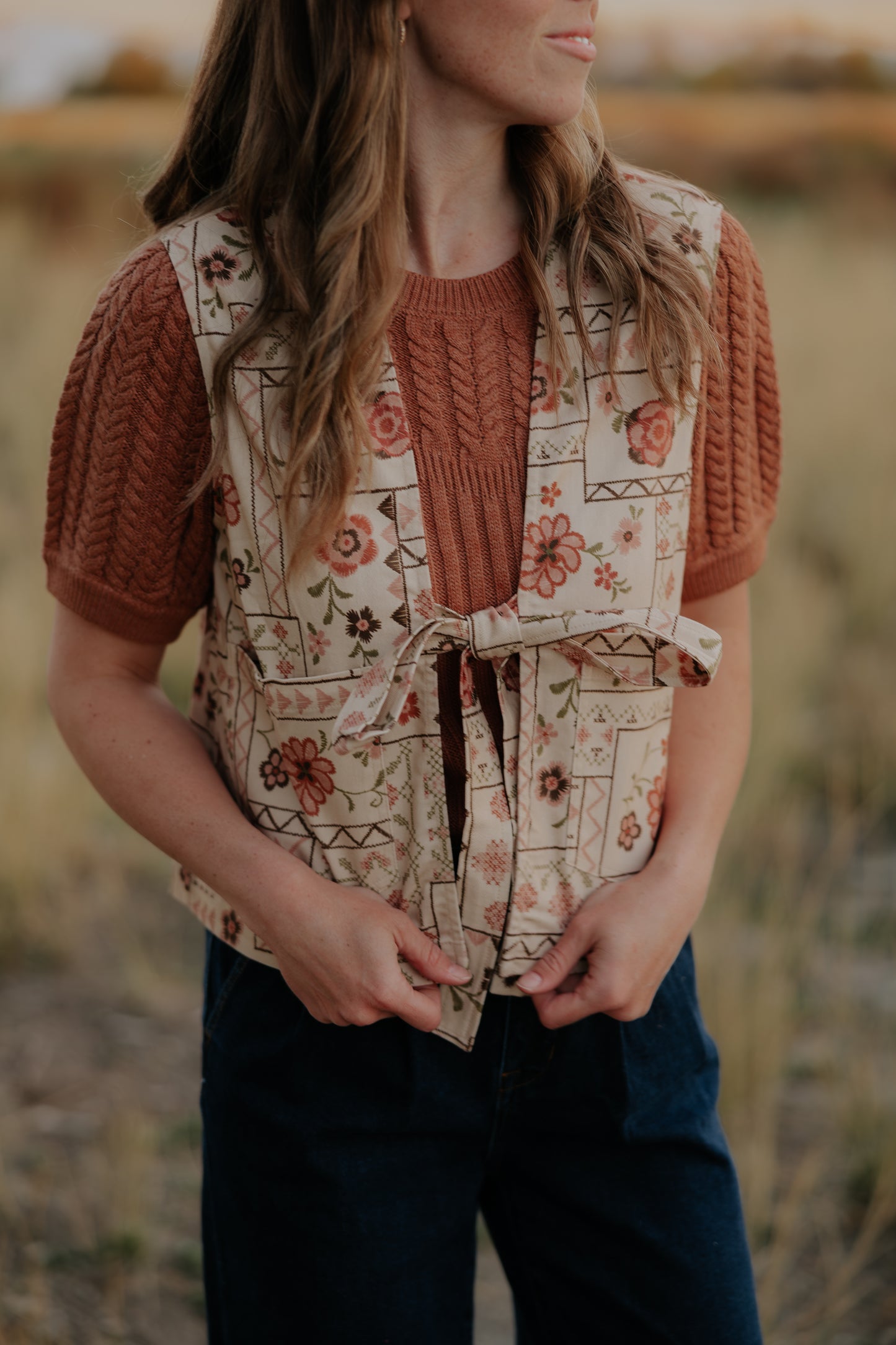 Via Embroidered Vest