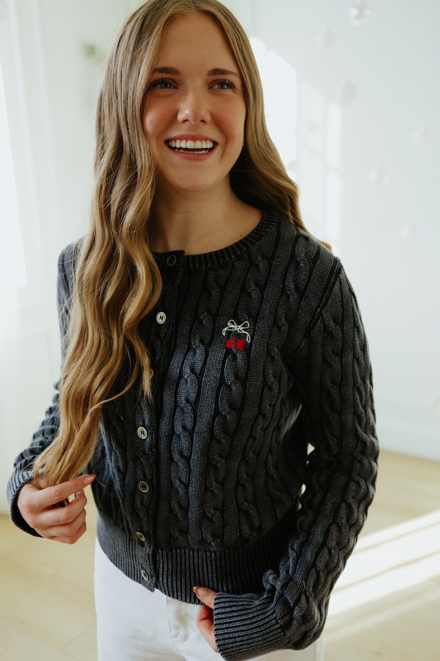 Palmer Cable Knit Cardigan