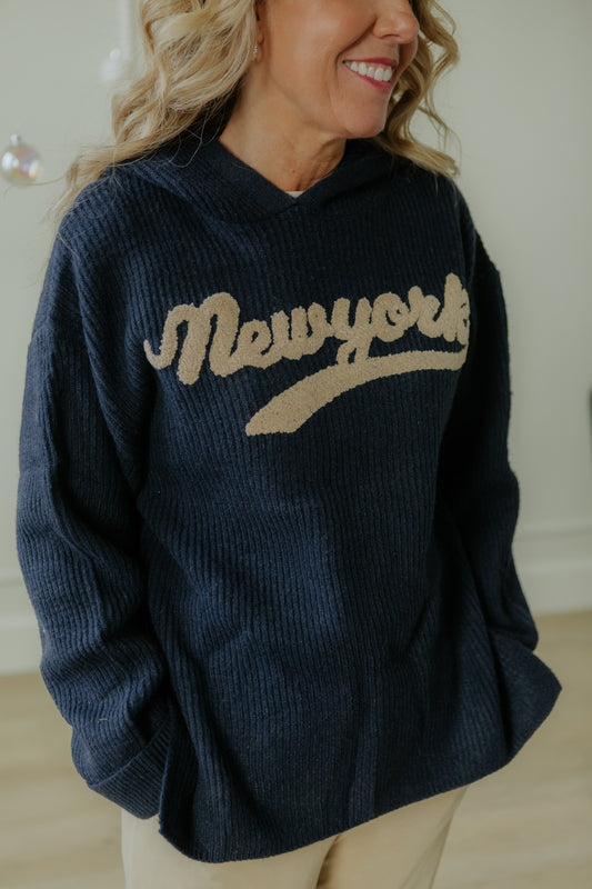 New York Knit Hoodie