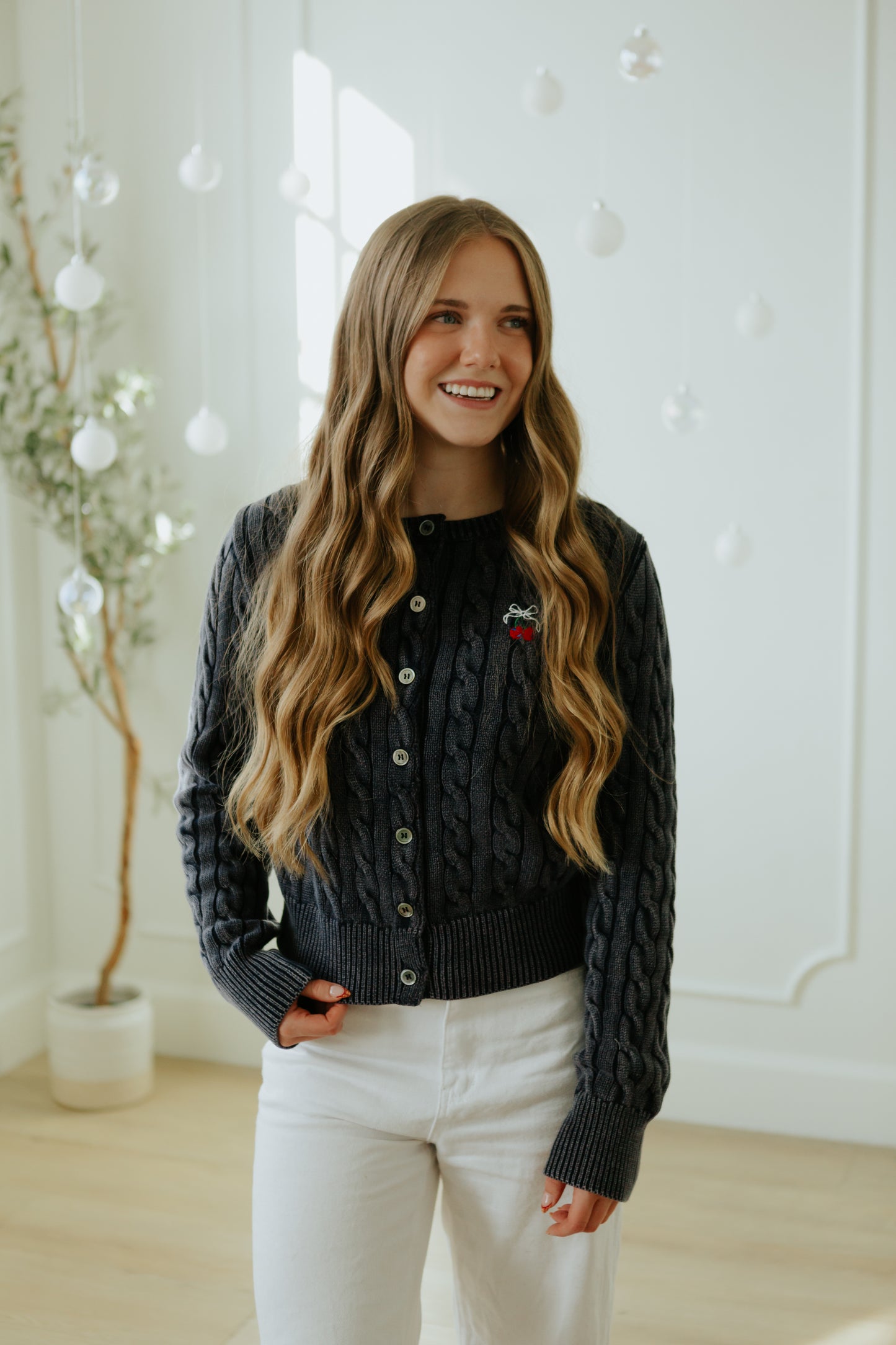 Palmer Cable Knit Cardigan