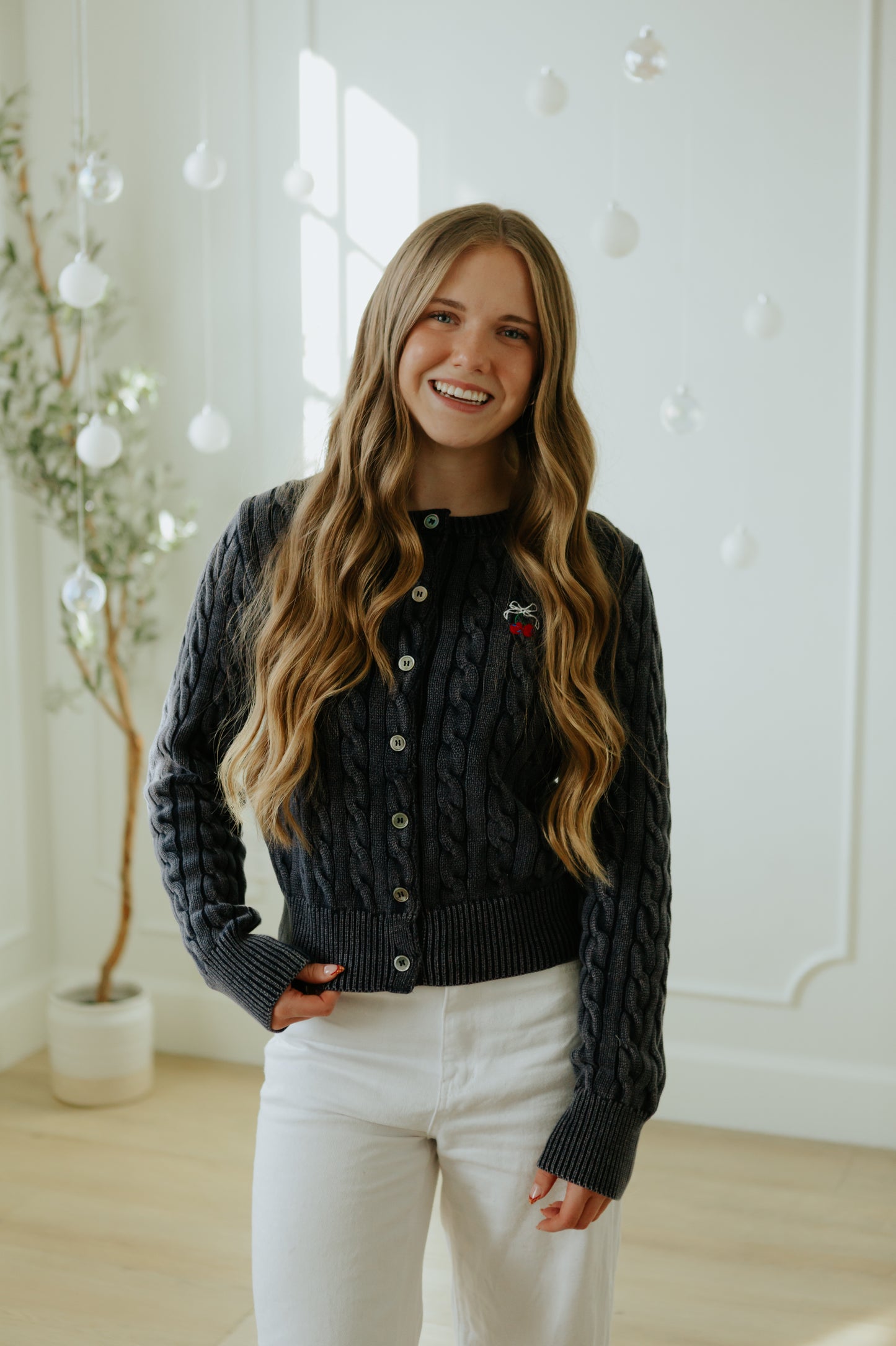 Palmer Cable Knit Cardigan