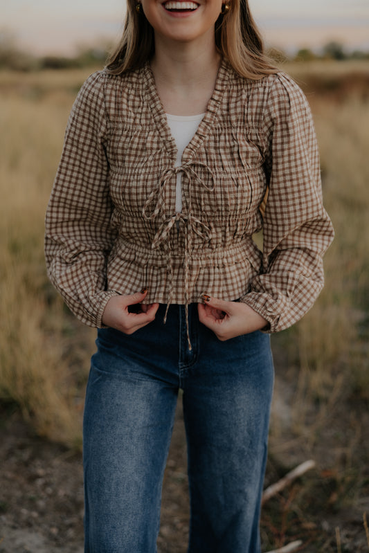 Whitney Gingham Top