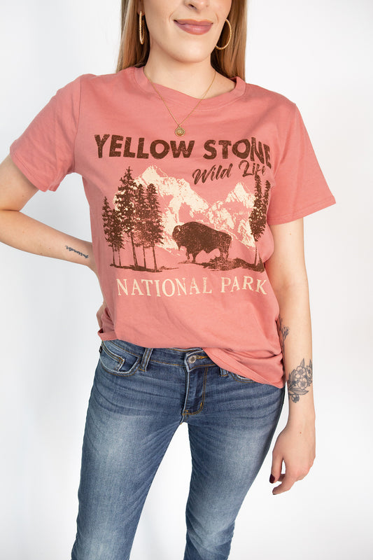 Yellowstone Tee - Pink