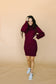 Talia Sweater Dress - Wine